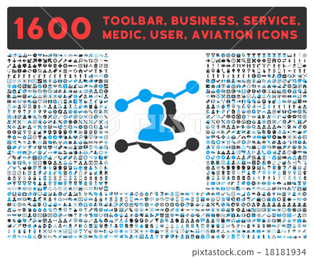 Audience Trends Icon with Large Pictogram Audience Trends Icon with Large Pictogram 18181934