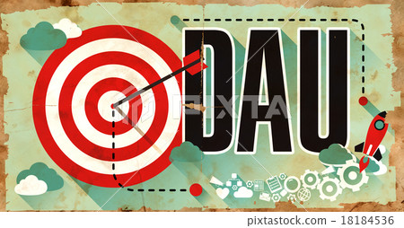 DAU Concept. Poster in Flat Design. 18184536