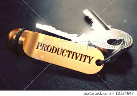 Productivity written on Golden Keyring. Productivity written on Golden Keyring. 18184647