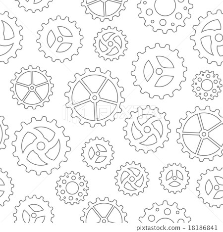 Gearwheels Seamless Background Gearwheels Seamless Background 18186841