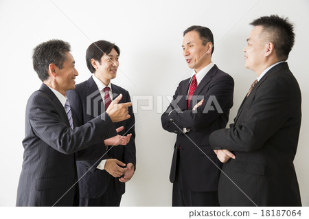 Four senior men wearing a suit Four senior men wearing a suit 18187064