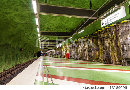 Interior of Kungstradgarden metro station Interior of Kungstradgarden metro station 18189696