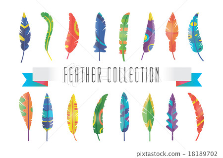 Feathers vector silhouette set Feathers vector silhouette set 18189702