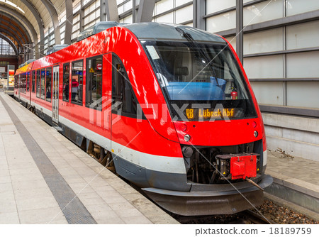 A diesel suburban train in Kiel Central Station A diesel suburban train in Kiel Central Station 18189759