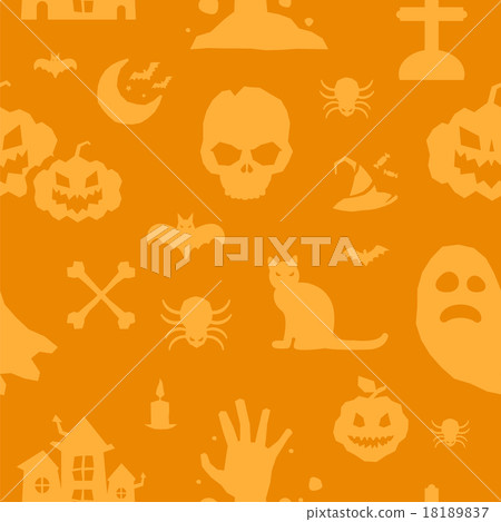 Halloween vector background seamless pattern - Stock Illustration ...