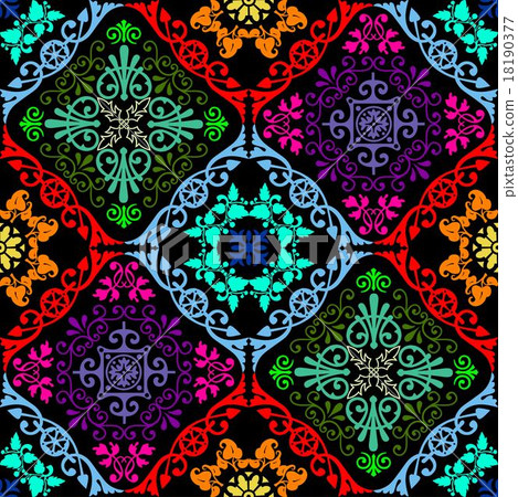 Fluorescent seamless tapestry 18190377