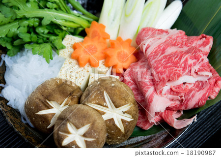 Image of winter dish ~ Sukiyaki material ~ 18190987