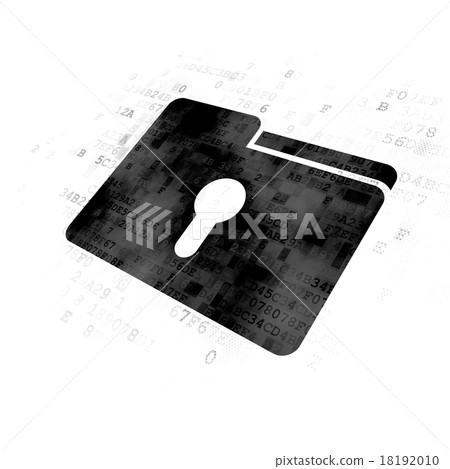 Business concept: Folder With Keyhole on Digital Business concept: Folder With Keyhole on Digital 18192010