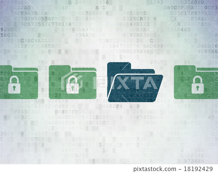 Business concept: folder icon on Digital Paper 18192429