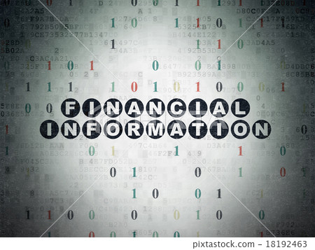 Business concept: Financial Information on Digital 18192463