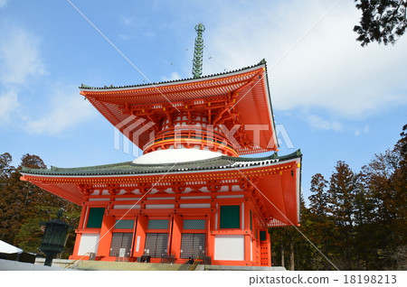 Konoyama · Kentoji Temple's "Nemoto big tower" (Koyano-cho, Ito-gun, Wakayama Prefecture) 18198213