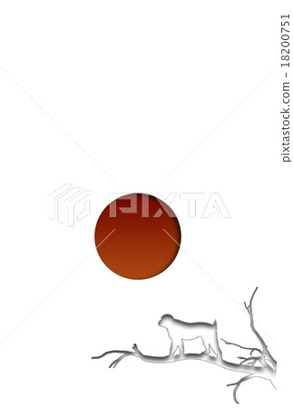 Sunrise and a monkey 18200751