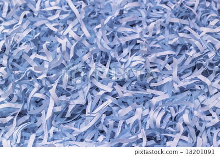 Blue paper strips from a shredder Blue paper strips from a shredder 18201091