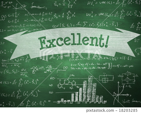 Excellent! against green chalkboard-插圖素材 [18203285] - PIXTA圖庫