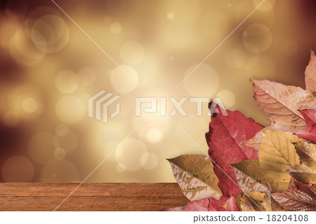 Composite image of autumn leaves pattern 18204108