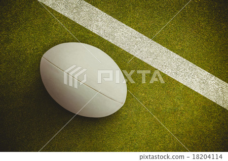 Composite image of close-up of rugby ball Composite image of close-up of rugby ball 18204114
