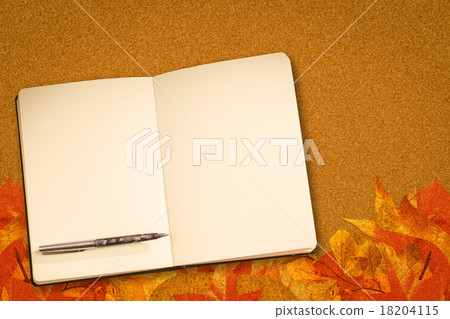 Composite image of notebook and pen Composite image of notebook and pen 18204115