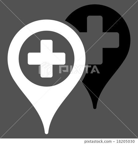 Hospital Map Markers Icon 18205030