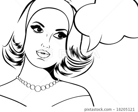 Pop Art illustration of woman  18205121