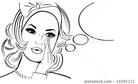 Pop Art illustration of woman 18205122