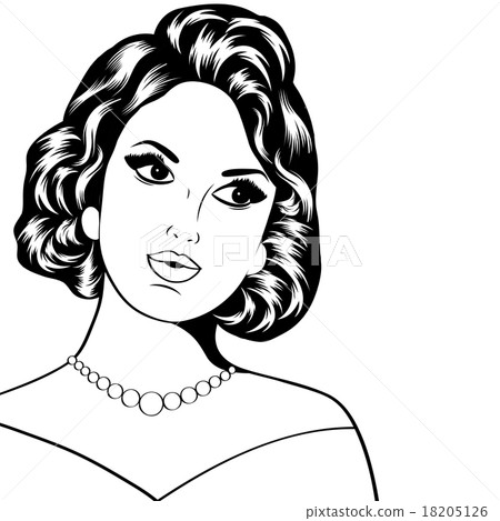 Pop Art illustration of woman Pop Art illustration of woman 18205126