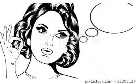 Pop Art illustration of woman 18205127