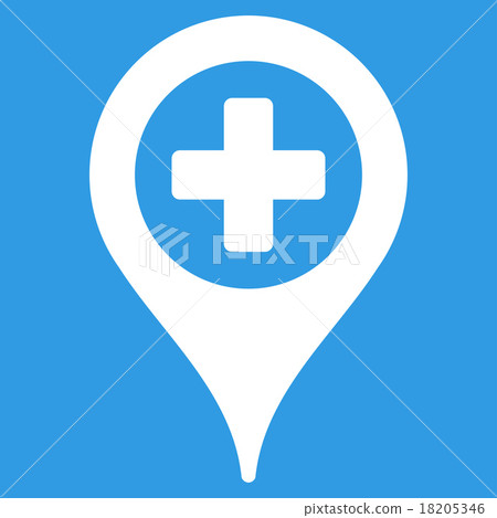 Hospital Map Pointer Icon 18205346