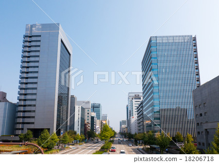 Nagoya city landscape Marunouchi Bank of Japan Bank Eastern intersection East side Nagoya city landscape Marunouchi Bank of Japan Bank Eastern intersection East side 18206718