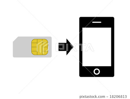 Insert SIM card into smartphone - Stock Illustration [18206813] - PIXTA