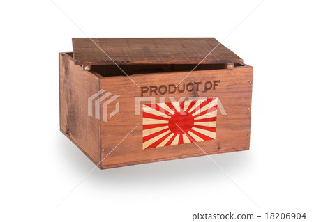 Wooden crate isolated on a white background Wooden crate isolated on a white background 18206904