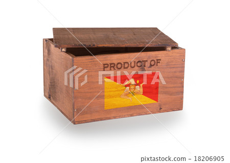 Wooden crate isolated on a white background Wooden crate isolated on a white background 18206905