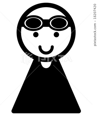 游泳女孩單色 18207420