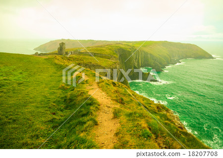 Irish landscape. Coastline atlantic ocean scenery. 18207708