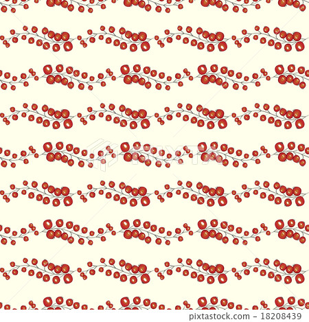 Red currant berries seamless pattern background Red currant berries seamless pattern background 18208439