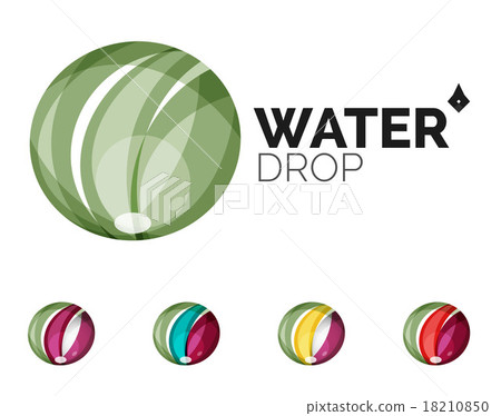 Set of abstract eco water icons, business logotype Set of abstract eco water icons, business logotype 18210850