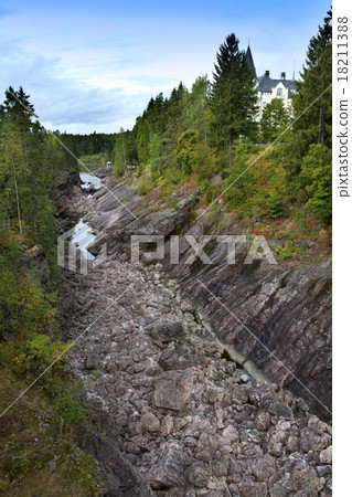 Finland. Imatra. Dry Riverbed of Vuoksa River Finland. Imatra. Dry Riverbed of Vuoksa River 18211388