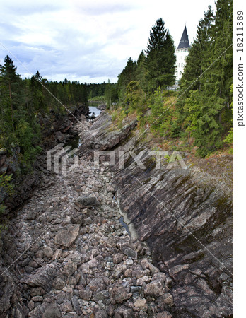 Finland. Imatra. Dry Riverbed of Vuoksa River Finland. Imatra. Dry Riverbed of Vuoksa River 18211389