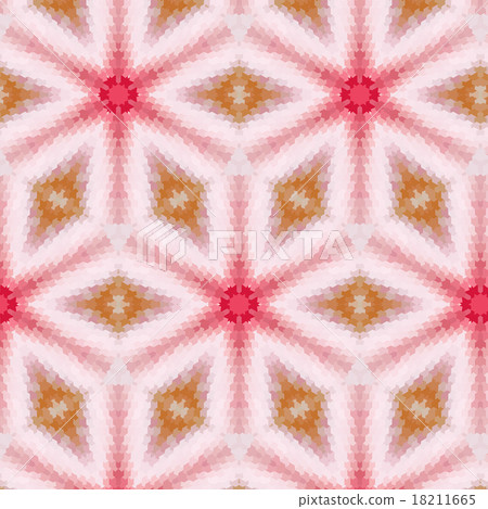 Glamorous pink geometric abstract ethnic ornament 18211665