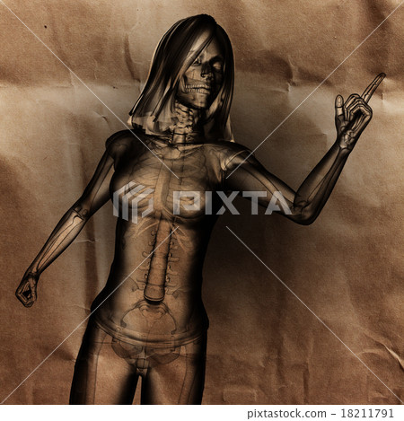 cute woman radiography painted 18211791