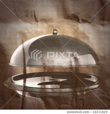 Restaurant cloche painted on paper Restaurant cloche painted on paper 18211829