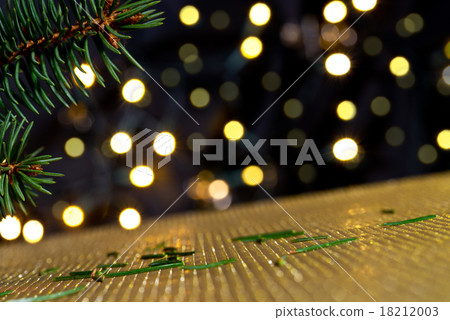 Christmas background with needles 18212003