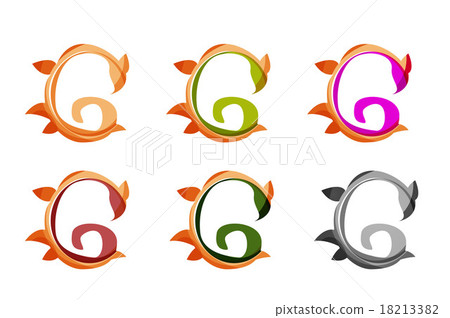 Set of abstract eco plant icons, business logotype Set of abstract eco plant icons, business logotype 18213382