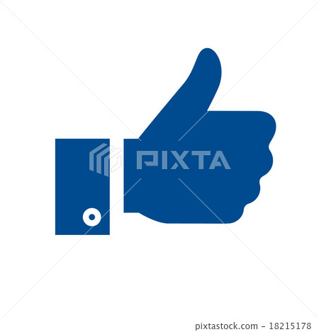 Thumb up vector icon flat design Thumb up vector icon flat design 18215178