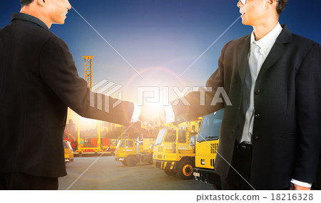 business man shaking hand  successful agriment  18216328