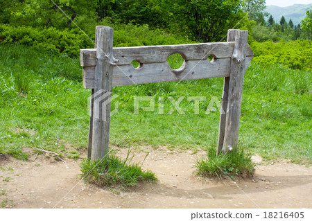 old wooden stocks 18216405
