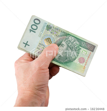 Hand with money isolated on white background 18216448