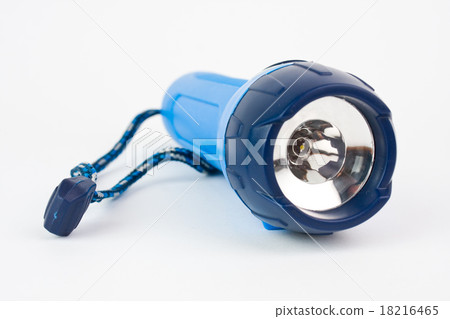 electric pocket flashlight isolated on white 18216465