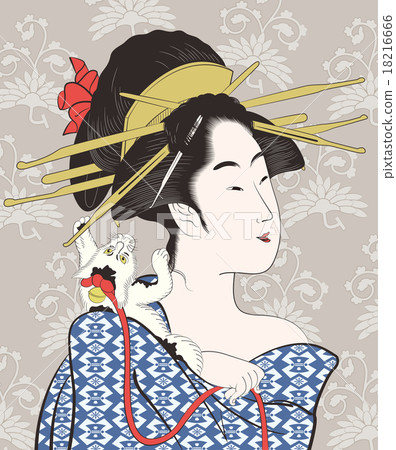 Ikko Sakaechang Guo Medium beauty mirror image illustration 18216666