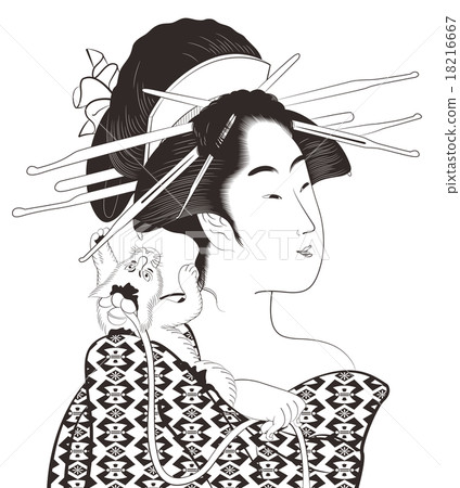 Ikko Sakaechang Guo Medium beauty mirror image illustration 18216667