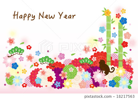 新年卡模板(紋理) 新年卡模板(紋理) 18217563